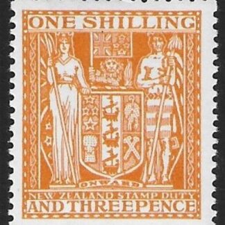 New Zealand - Arms F146  1/3d orange-yellow   lightly mounted mint.