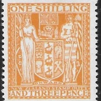 New Zealand - Arms F146  1/3d orange-yellow   lightly mounted mint.