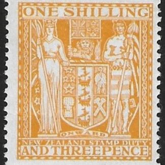 New Zealand - Arms F146  1/3d orange-yellow   lightly mounted mint.