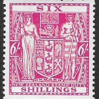 New Zealand - Arms F150  6/- carmine-rose    mounted mint.