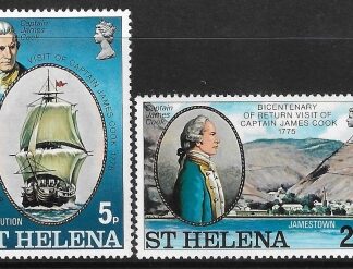 1975 St. Helena  SG.307-8  Bicent of Cooks Return to St. Helena set 2 values U/M (MNH)