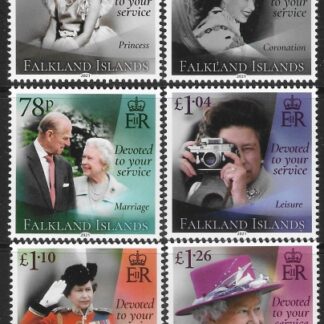 2021 Falkland Islands.  SG.1473-8  HM QEII 95th Birthday set 6 values U/M (MNH)