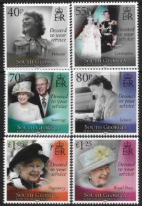 2021 South Georgia. SG.771-6 HM QEII 95th Birthday. set 6 values U/M (MNH)