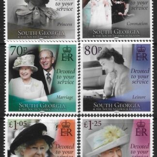 2021 South Georgia. SG.771-6  HM QEII 95th Birthday. set 6 values U/M (MNH)