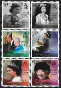 2021  British Antarctic.  SG.798-803  HM QEII 95th Birthday. set 6 values U/M (MNH)