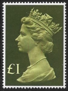 SG.1026 £1 bright yellow green and blackish olive. U/M (MNH)
