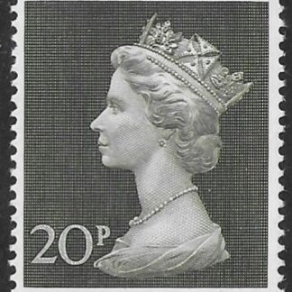 SG.830 20p olive green. on Bradbury Paper (whiter). U/M (MNH)