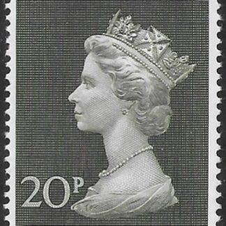 SG.830 20p olive green. Post Office Paper. U/M (MNH)