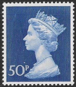 SG.831 50p deep ultramarine on Post Office Paper. U/M (MNH)