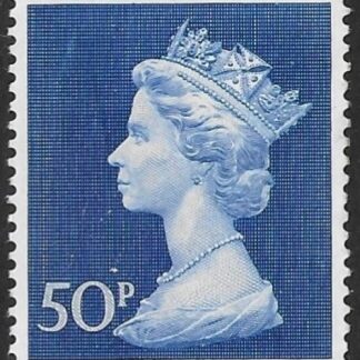 SG.831 50p deep ultramarine on phosphorised paper. U/M (MNH)
