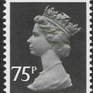 X1023a  75p ord. black type I  perf 15x14   Questa  U/M (MNH)