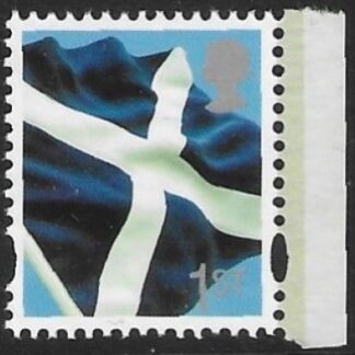 S158a  1st 2B Saltire Flag  (silver head) DY18  Litho Walsall/ISP  U/M (MNH)