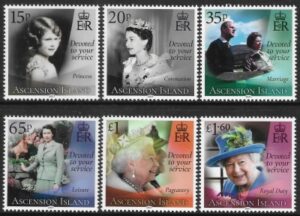 2021 Ascension Island SG.1328-33 QEII 95th Birthday set 6 values U/M (MNH)