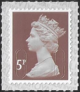 U2922 5p 2B dull red-brown M21L SBP L/s Walsall/ISP U/M (MNH)