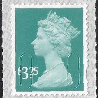 U2968a £3.25  dull blue green M21L  SBP L/s Walsall (ISP) U/M (MNH)