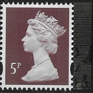U3072  5p  2B brown (pale portrait) 'M21L'   'MPIL'  DY39   ISP U/M (MNH)