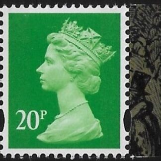 U3075 20p 2B bright green M21L MPIL  DY39  ISP U/M (MNH)