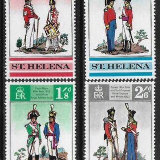 1969 St. Helena. SG.245-8 Military Uniforms set 4 values U/M (MNH)