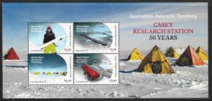 2019 Australian Antarctic MS.294 50yrs Casey Research Station. mini sheet U/M (MNH)