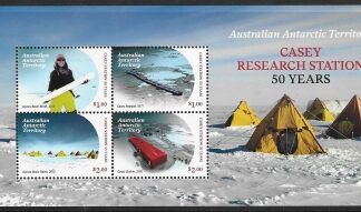2019 Australian Antarctic MS.294 50yrs Casey Research Station. mini sheet U/M (MNH)