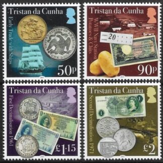 2021 Tristan Da Cunha.  SG.1314-7  Anniversaries of Decimalisation. set 4 values U/M (MNH)