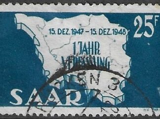 1948 SAAR  SG.258  Map of Saarland. very fine used. (cat. val. £13.00)