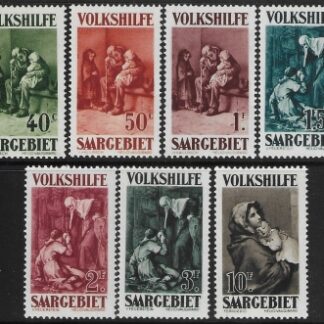 1929 SAAR  SG.135-41 Christmas Charity Paintings. set. U/M (MNH) cat. val. £110.00