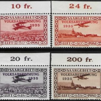 1934 SAAR SG.192-5 'AIR'   set 2 values U/M (MNH) cat. val. £35.00