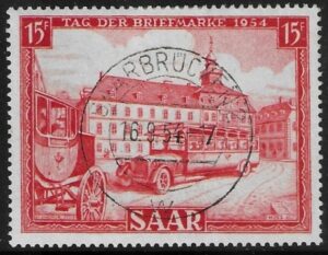 1954 SAAR SG.346 Stamp Day. very find used. (cat. val. £22.00)