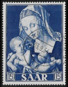 1954 SAAR SG.350 Marian Year. very find used. (cat. val. £9.00)