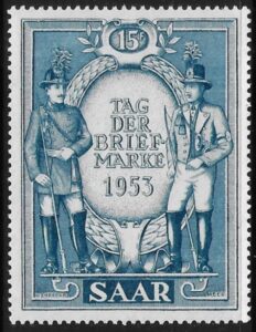 1953 SAAR SG.339 Stamp Day. mounted mint. (cat. val. £11.00)