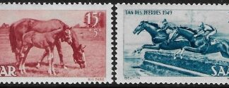 1949 SAAR SG.262-3  Horse Day - 2 values  U/M (MNH) cat. val. £46.00