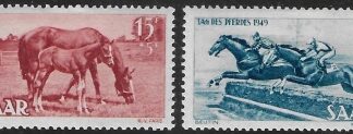 1949 SAAR SG.262-3  Horse Day.  M/M  cat. val. £46.00