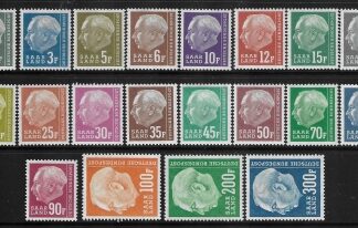 1957 SAAR SG.406-25  President Heuss.  set 20 vals. M/M  cat. val. £70.00