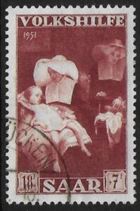 1951 SAAR SG.308 National Relief Fund. vfu. cat. val. £31.00