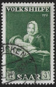 1951 SAAR SG.306 National Relief Fund. vfu. cat. val. £31.00