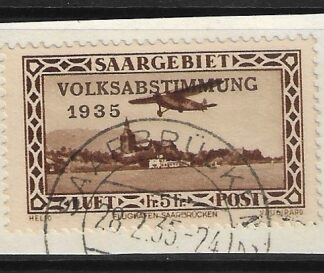 1934 SAAR  SG.195  'AIR'. very fine used on paper (cat. val. £23.00)