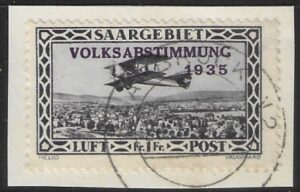 1934 SAAR SG.194 'AIR'. very fine used on paper (cat. val. £16.00)
