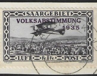 1934 SAAR  SG.194  'AIR'. very fine used on paper (cat. val. £16.00)