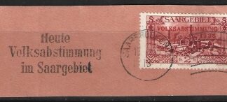 1934 SAAR  SG.188  2F brown lake. overprinted very fine used on paper (cat. val. £7.75)
