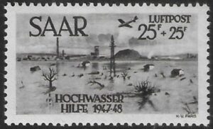 1948 SAAR SG.256 Flood Disaster Relief Fund M/M cat. val. £39.00