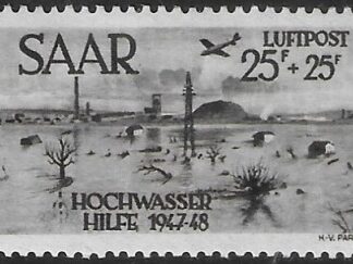 1948 SAAR SG.256 Flood Disaster Relief Fund M/M  cat. val. £39.00