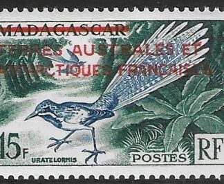 1955 French Antarctic - SG1 15F Madagascar overprinted 'Terres et Antarctiques Francaises' U/M (MNH)