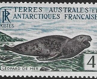 1960 French Antarctic  SG.7  4F  Leopard Seal.  U/M (MNH)
