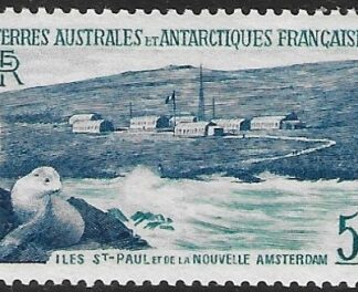 1956  French Antarctic  SG.8  5F  Kerguelen Fur Seal & Settlement. U/M (MNH)