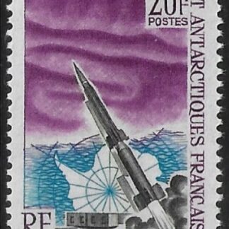 1967 French Antarctic - SG.43  20F Launching First Space Probe,Adelie Land. U/M (MNH)