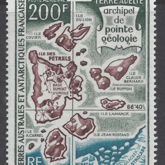 1971  French Antarctic SG.56  Cape Geology Archipelago Map.  U/M (MNH)