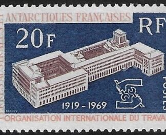 1969  French Antarctic. SG.58  50th Anniv. of International Labour Org. U/M (MNH)