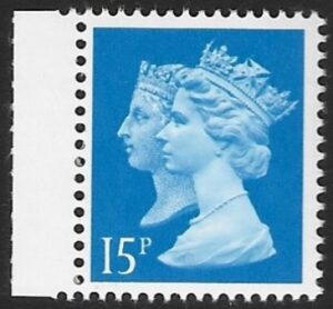 SG.1468ea 15p RB bright blue Harrison ex booklet DX11 U/M (MNH)