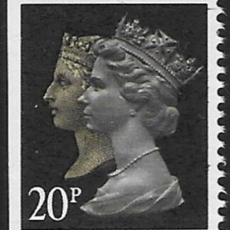 SG.1469 20p phos. brownish black & cream. imperf Left  Harrison. ex booklet FH20 U/M (MNH)